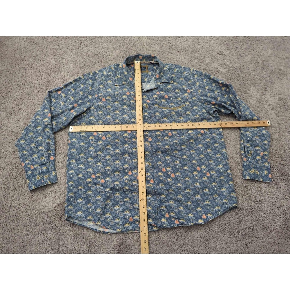 Indigo Palms Tommy Bahama Button Up‎ Shirt Mens 2XL Floral Long Sleeve Casual - Picture 4 of 7
